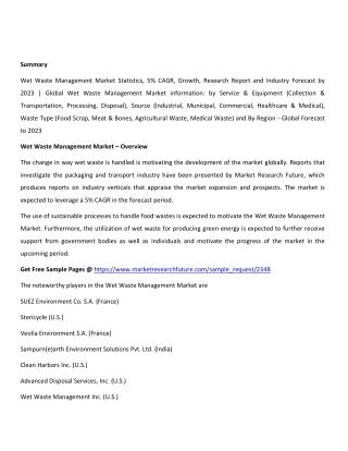 Wet Waste Management Market