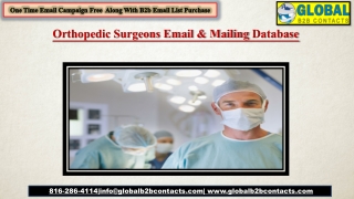 Orthopedic Surgeons Email & Mailing Database