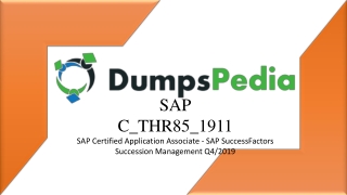 C_THR85_1911 Questions Dumps