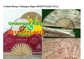 Contoh Harga Undangan Kipas 081807716413[wa]