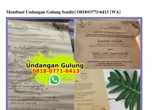 Membuat Undangan Gulung Sendiri Ö818-Ö771-6413[wa]