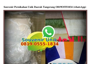 Souvenir Pernikahan Unik Daerah Tangerang O8I9·O555·I834[wa]