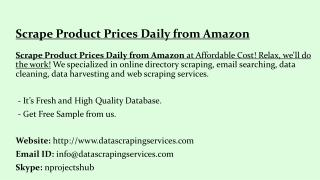Scrape Product Prices Daily from Amazon