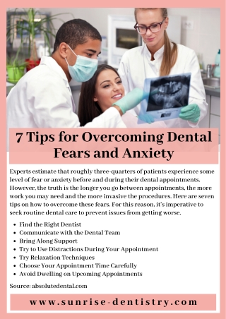 7 Tips for Overcoming Dental Fears and Anxiety