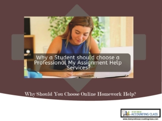 Why Should You Choose Online Homework Help?