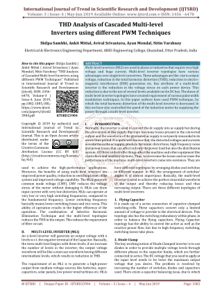 THD Analysis of Cascaded Multi-level Inverters using Different PWM Techniques