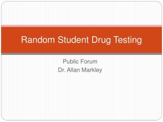 Random Student Drug Testing