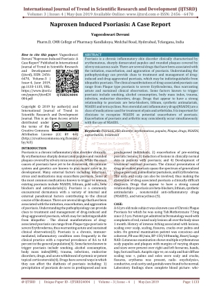 Naproxen Induced Psoriasis: A Case Report