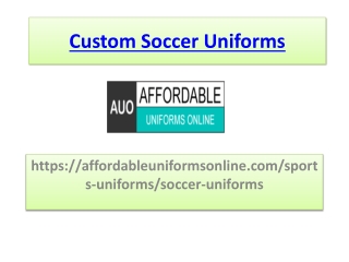 Custom Soccer Uniforms