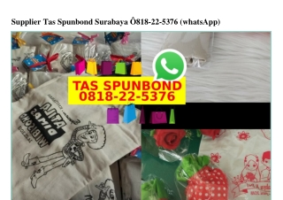 Supplier Tas Spunbond Surabaya 0818–22–5376[wa]