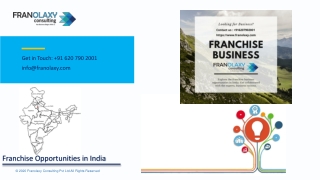 Franchise Opportunities in India