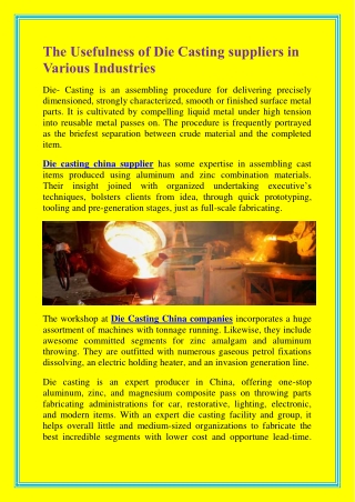 Die Casting China Companies – RENYI CASTINGS