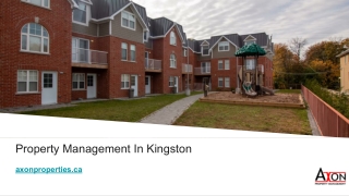 Property Management In Kingston