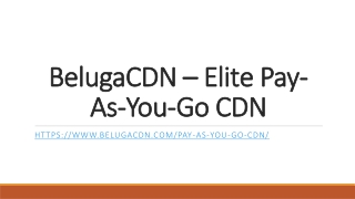 BelugaCDN – Elite Pay-As-You-Go CDN Service at a Lower Cost