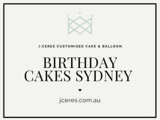 Birthday Cakes Sydney - Australia