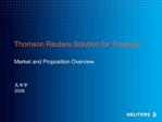 Thomson Reuters Solution for Treasury