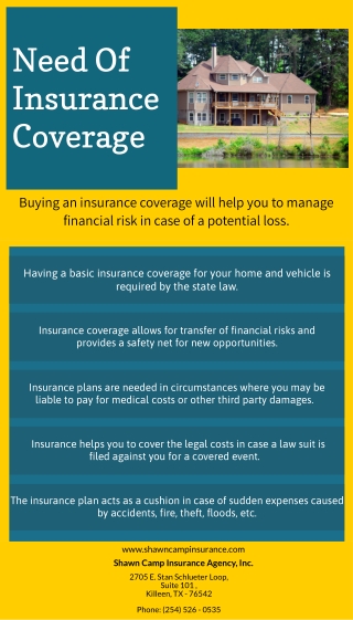 Need Of Insurance Coverage