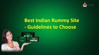 Guidelines to choose best Rummy site