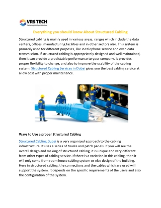 Everything you Should Know About Structured Cabling