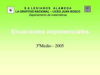 Ecuaciones exponenciales