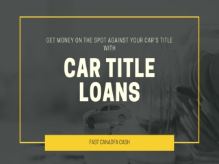 Want a Secured Loan? Get Car title Loans With Your Low Credit