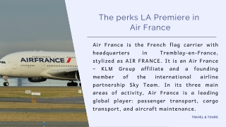 The perks LA Premiere in Air France