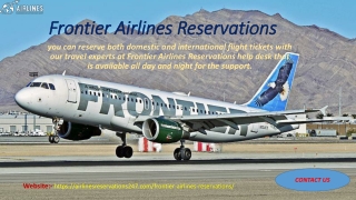 Frontier Airlines Reservations
