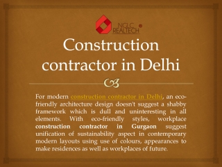 Construction Contractor in Delhi