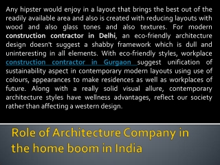 Construction Contractor in Gurgaon