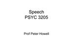 Speech PSYC 3205