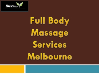 Book Massage Services Melbourne