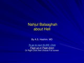 Nahjul Balaaghah about Hell