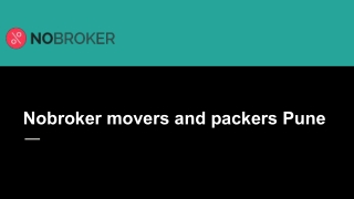 Nobroker movers and packers Pune