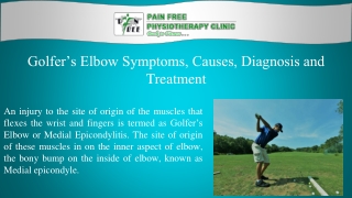 Golfer’s Elbow Symptoms, Causes, Diagnosis and Treatment