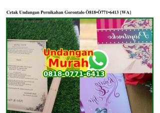 Cetak Undangan Pernikahan Gorontalo 0818•0771•6413[wa]