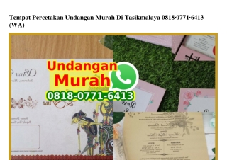 Tempat Percetakan Undangan Murah Di Tasikmalaya O818•O771•6413[wa]