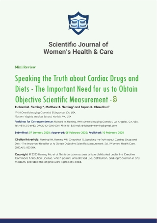 Scientific Journal of Women’s Health & Care