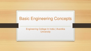 Basic Engineering Concepts - Avantika University