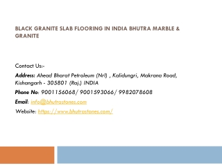 Black Granite Slab Flooring in India Bhutra Marble & Granite