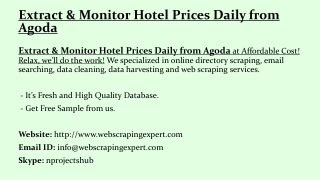 Extract & Monitor Hotel Prices Daily from Agoda