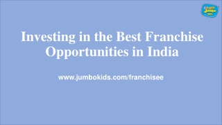 Investing in the Best Franchise Opportunities in India