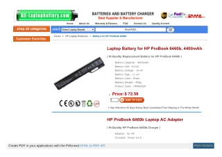 Laptop Battery for Dell Latitude D640