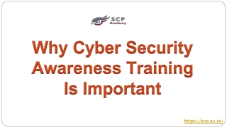Why Cyber Security Awareness Training Is Important