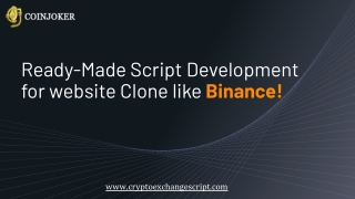 Buy the Best Binance Clone Script for Crypto Trading