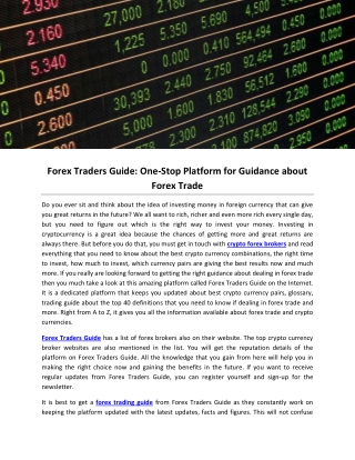 Forex Traders Guide: Gain Knowledge about Best Forex Pairs to Trade