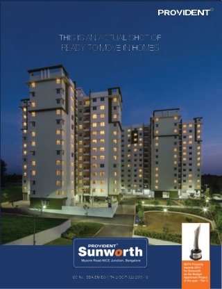Provident Welworth City | Flats for Sale in Yelahanka | Ready to Move Flats in Yelahanka