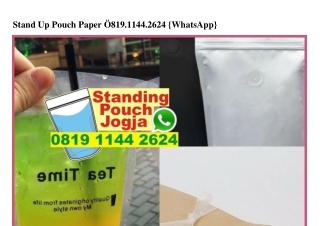 Stand Up Pouch Paper 0819•1144•2624[wa]