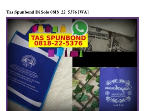 Tas Spunbond Di Solo Ô8I8.22.5376[wa]