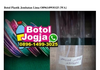 Botol Plastik Jembatan Lima Ô896-I499-3Ô25[wa]