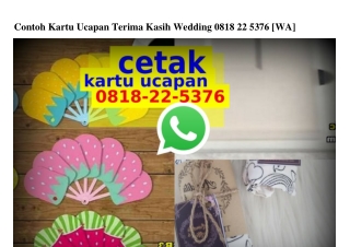 Contoh Kartu Ucapan Terima Kasih Wedding Ö818•22•5376[wa]